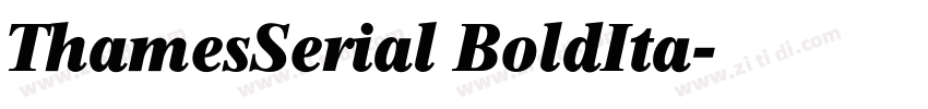 ThamesSerial BoldIta字体转换